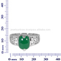 Ali Express Best Price Genuine Green Onyx Gemstone 925 Solid Silver Ring